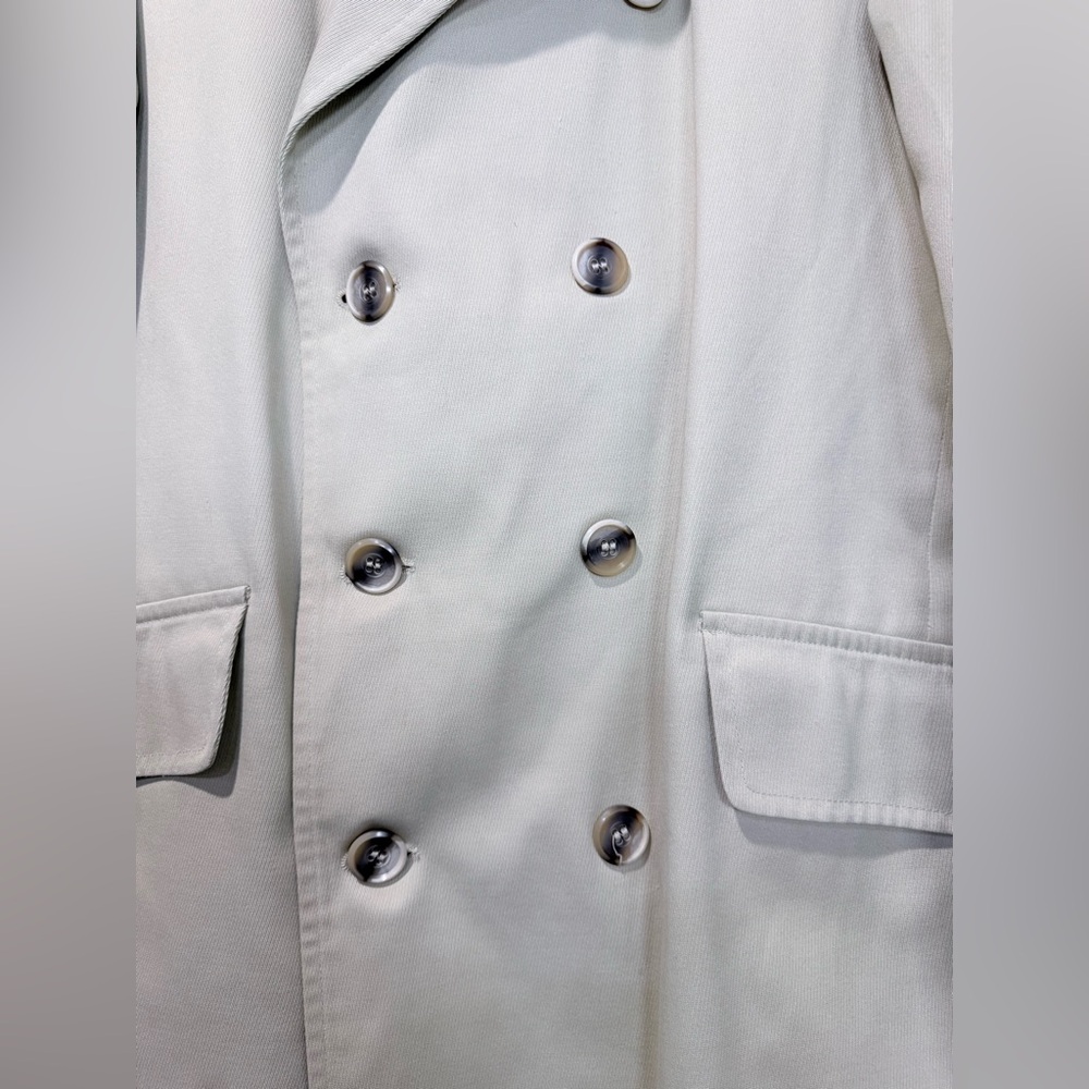 London Fog Tan Trench Coat with Checkered Interior - Picture 3 of 14